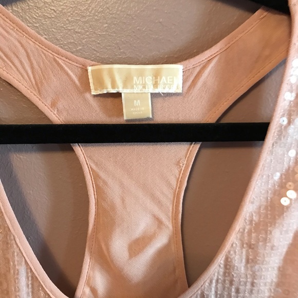 Michael Michael Kors | Pink Sequin Racerback Tank - Picture 3 of 5
